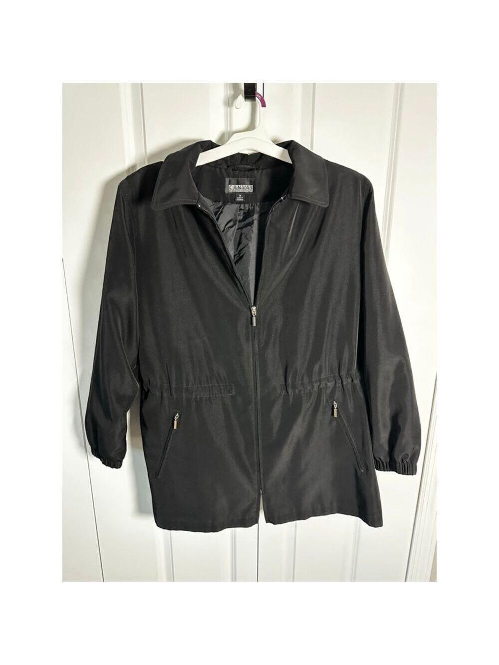 Canvas Black & Beige Utility Jacket 1X